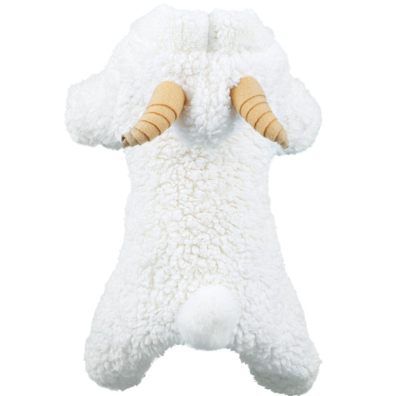 Fluffy Little Sheep with Mini Horn Cute Onesie Costume for Dog - Woof Apparel