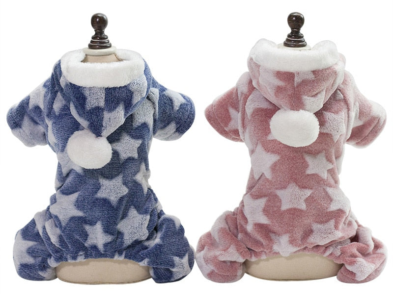 Cute Soft Fleece Pajama Winter Jumpsuit For Dogs - Woof Apparel